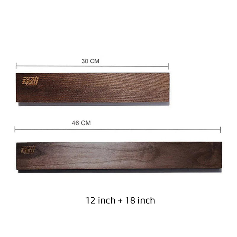 Acacia Wood Magnetic Knife Strip — Wall Mount