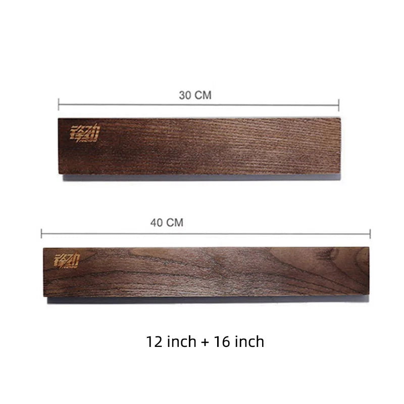 Acacia Wood Magnetic Knife Strip — Wall Mount
