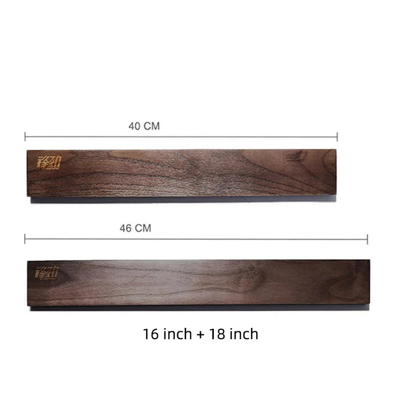 Acacia Wood Magnetic Knife Strip — Wall Mount