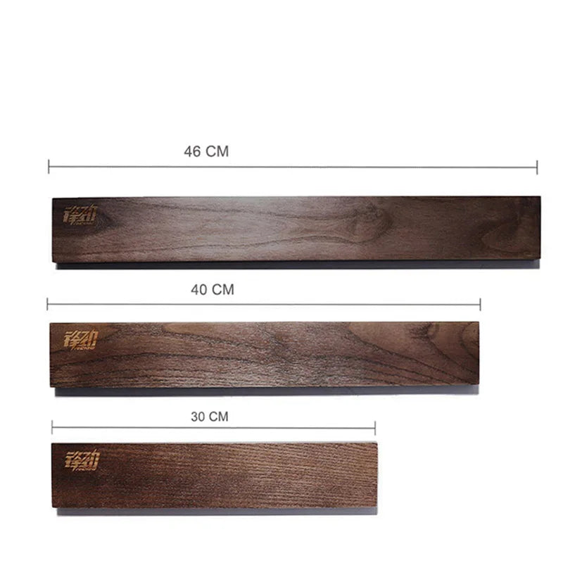 Acacia Wood Magnetic Knife Strip — Wall Mount