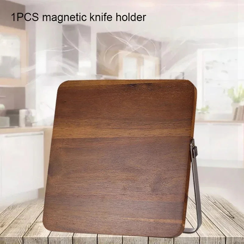 Acacia Wood Magnetic Knife Block