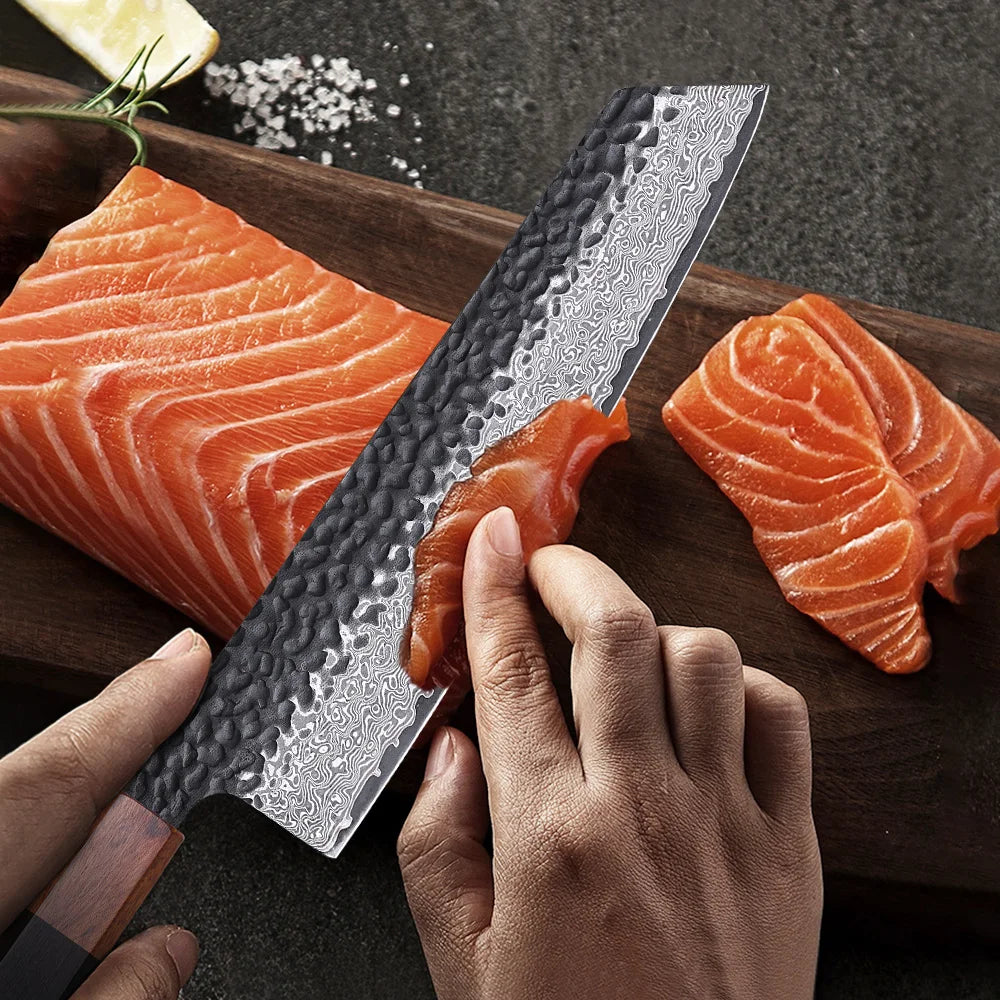 Japanese Kiritsuke Chef Knife — Damascus Steel VG10