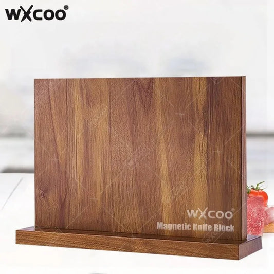 Acacia Wood Magnetic Knife Block